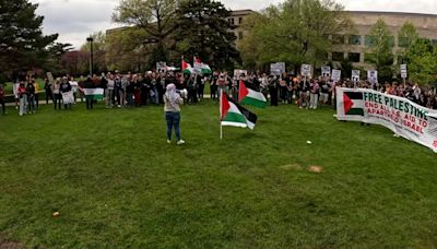 Demonstrators protest at Iowa State University amid nationwide Palestine protests