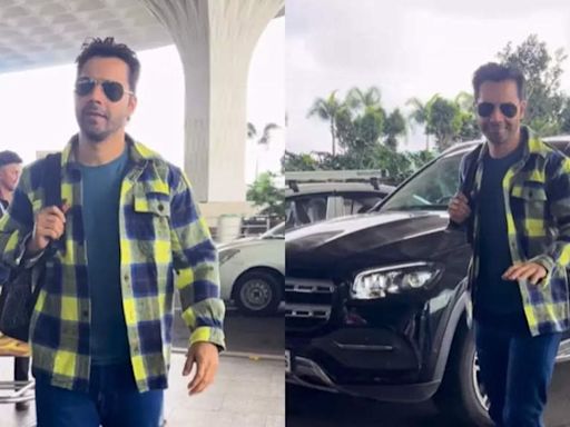 Varun Dhawan turns heads at Mumbai airport, paps inquire, 'Aaj kal bohot kam mil rahe ho' | Hindi Movie News - Times of India