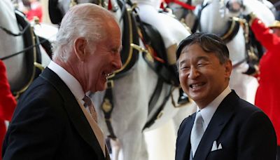 Ceremonial welcome for Emperor and Empress of Japan at start of state visit