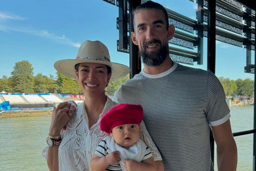 Michael Phelps Shares Adorable Photos of 6-Month-Old Son Nico in a Tiny Red Beret at 2024 Paris Olympics