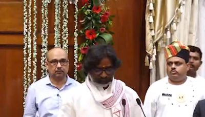 Hemant Soren, out on bail, takes oath as Jharkhand Chief Minister again