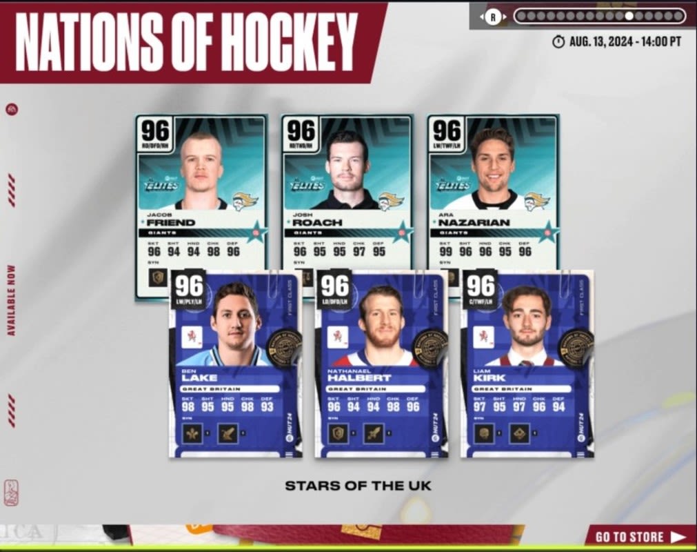 New Heroes of The U.K. Cards in NHL 24