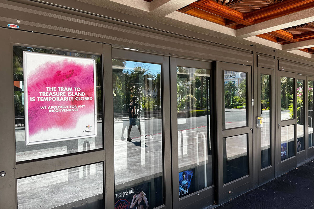 Las Vegas tram shuts down as resort prepares to close