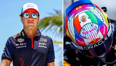 Así es el casco que usará Checo Pérez en el GP de Miami