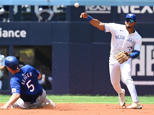 Guerrero, Varsho help Blue Jays sweep Rangers with 7-3 victory