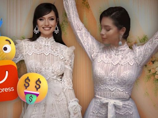 El precio del vestido de novia en AliExpress que habría usado Ángela Aguilar en boda con Christian Nodal