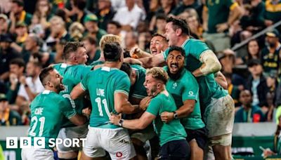 South Africa 24-25 Ireland: Ciaran Frawley's last-gasp drop-goal seals stunning Irish win