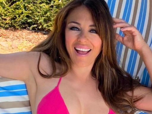 Elizabeth Hurley sparks frenzy with busty display in racy bikini snap