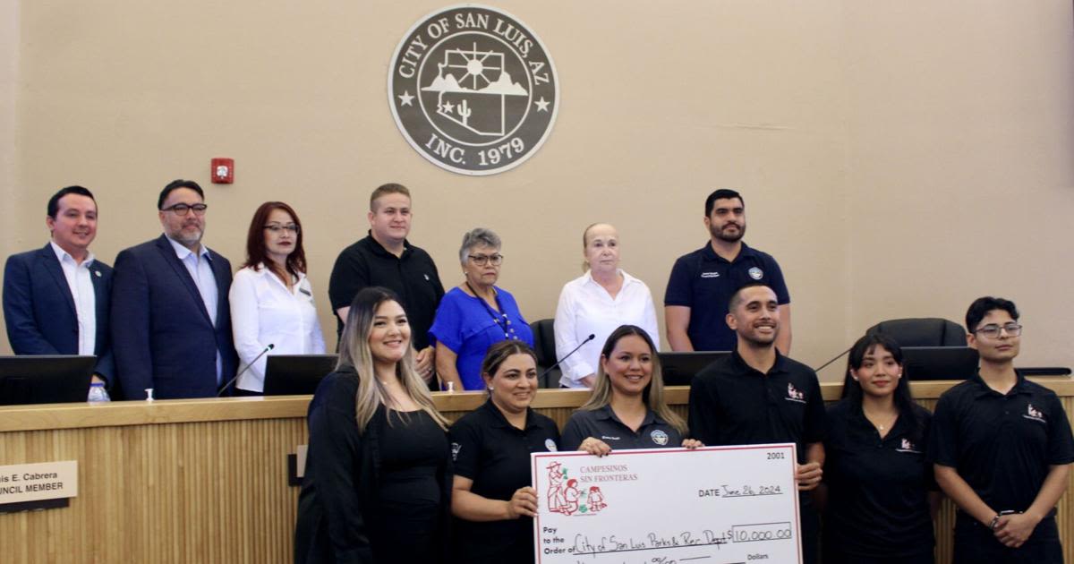 San Luis Parks and Recreation Department $10,000 donation from Campesinos