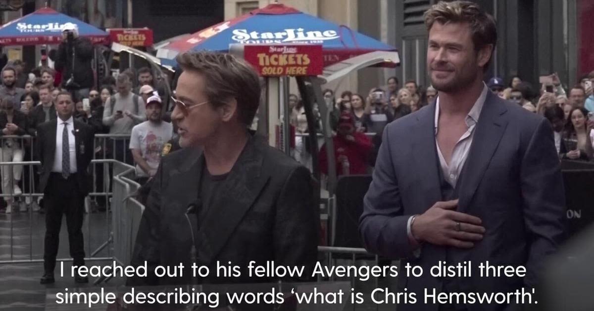 Robert Downey Jr ‘roasts’ Chris Hemsworth with descriptions from Avengers cast