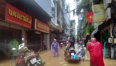 Parts of Hanoi remain flooded as landslides hit northern Vietnam