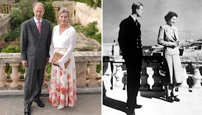 Duke and Duchess of Edinburgh return to Queen Elizabeth II's Malta villa, where she lived 70 years ago