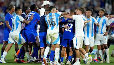 Thierry Henry fumes after France and Argentina players fight after Olympic match
