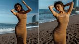 Mouni Roy's "Wonderful Day In Barca" Was Partly Because Of Her Chic Beige Bodycon Dress