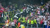 Fighting breaks out between Turkey and Georgia fans inside stadium at Euro 2024