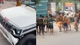 UP Viral Video: Enraged Kanwariyas Vandalise Vehicle With Police Written On It After It Enters Wrong Lane In Ghaziabad