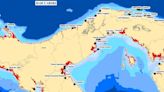 Panama map shows sea level rise impact by 2050