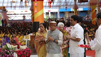 Himachal Pradesh Governor takes part in Guru Pournami celebrations at Puttaparthi