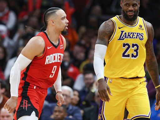 Lakers' LeBron James Gets Physical with Rockets' Dillon Brooks in USA Win vs. Canada