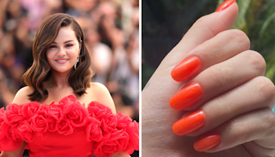 Selena Gomez’s “Orange Julius” Manicure Is the Brightest Take on the Jelly Nail Trend