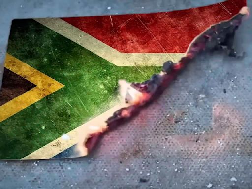 A campaign ad by a South African party showing a burning flag is called treason by the president