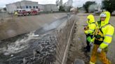 One dead and two missing as snow and rain hit California, raising fears of flash flooding