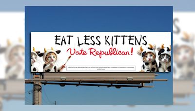 Arizona GOP Launches 'Eat Less Kittens' Billboards Referencing Unfounded Conspiracy Theory