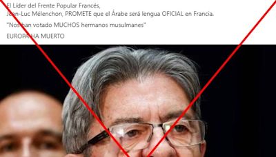 Mélenchon, del Nuevo Frente Popular, no ha propuesto el árabe como lengua oficial en Francia