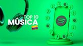 Este es el top 10 de canciones mas escuchas en Spotify Colombia este día