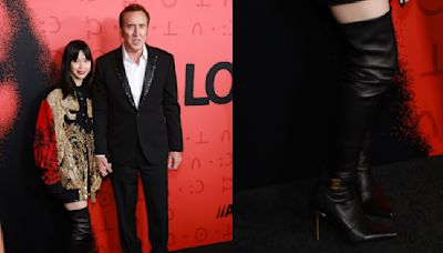 Nicolas Cage’s Wife Riko Brings Edge to ‘Longlegs’ Premiere in Thigh-High Balmain Boots