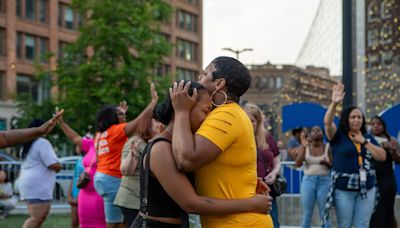 Tears shared, prayers shared at Parcel 5 vigil to honor Maplewood Park shooting victims