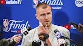 Kristaps Porzingis out of Game 3 of the NBA Finals because of rare tendon injury in lower left leg