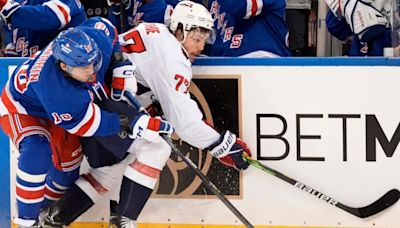 Watch: New York Rangers star Artemi Panarin freight trains Washington’s T.J. Oshie during playoff game