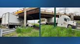 Tractor-trailer becomes wedged under overpass in crash on Storrow Drive