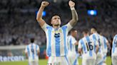 Lautaro Martínez scores twice and Argentina playing without Messi beats Peru 2-0 to end group play