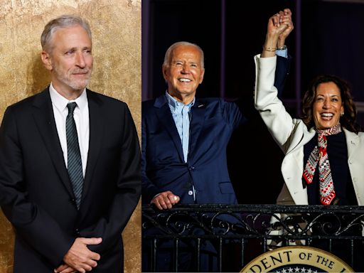 Jon Stewart is angry the Democratic Party 'wasn't honest' about Biden and landed the US in a 'rock and a hard place' position