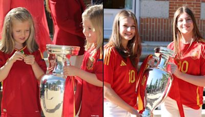 La imagen viral de las infantas con el trofeo de la Eurocopa: de 2012 a 2024