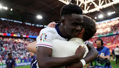 Bukayo Saka sends message to ex-Arsenal star after knocking him out of Euro 2024