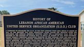 Historic marker celebrating area's first African American USO Club installed in Lebanon