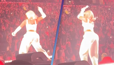 Nicki Minaj hurls object at fan after getting hit by it onstage