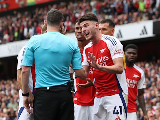 Arsenal: Referee chief says Declan Rice was correctly sent off but admits mistake was made