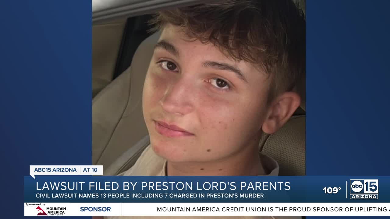More than a dozen people named in wrongful death lawsuit filed by Preston Lord's parents