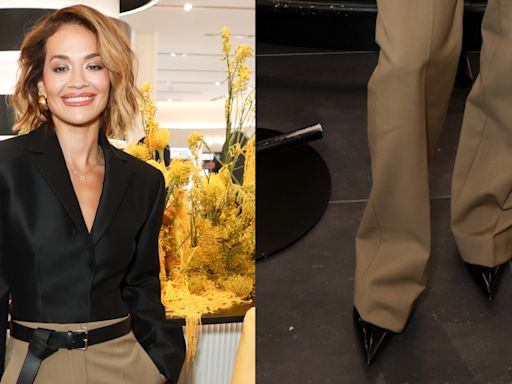 Rita Ora Gets Sharp in Poiny Pumps for Typebea Launch in London