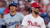 Phillies All-Star slugger Bryce Harper out against Dodgers with bruised left hand