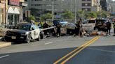 Atlantic City Police Department cars involved in crash that brought down traffic light