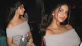 Suhana Khan takes party style to next level in ribbed gray dress with classy Hermès bag