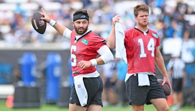 Former Panthers quarterbacks Sam Darnold and Baker Mayfield continue to light it up in their new homes