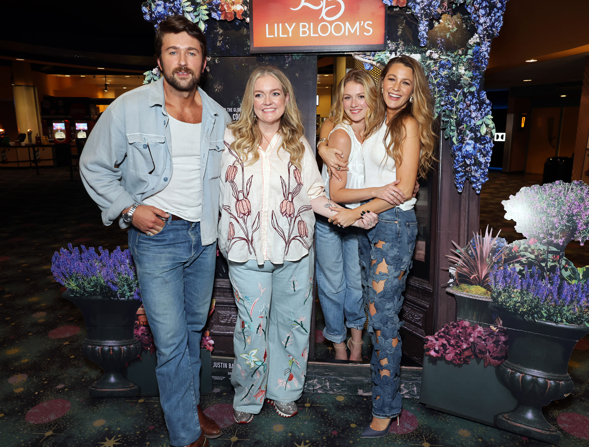 Blake Lively ‘Handmade’ Costar Brandon Sklenar’s Floral Jeans for ‘It Ends With Us’ Early Screening