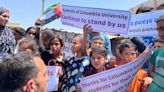 Students and children in Gaza thank pro-Palestinian protesters at US college campuses