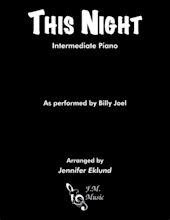 This Night (Intermediate Piano) By Billy Joel - F.M. Sheet Music - Pop ...
